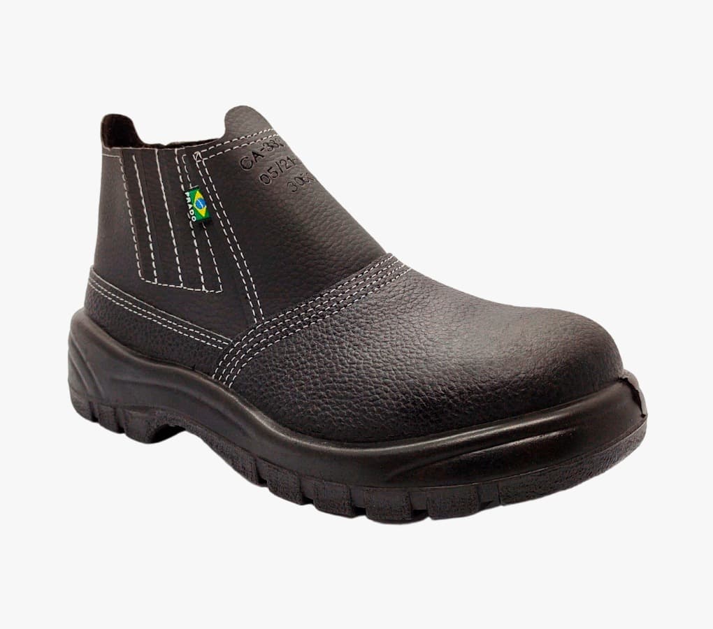 Botina Elástico Econômica Bico Pvc Sola Pu