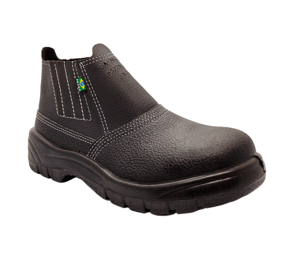 Botina Elástico Econômica Bico Pvc Sola Pu